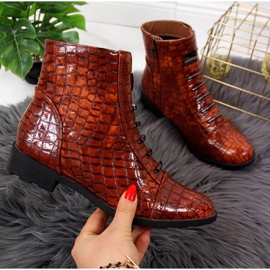 Boots with a decoration of snakeskin Filippo W PAW288B brown 1