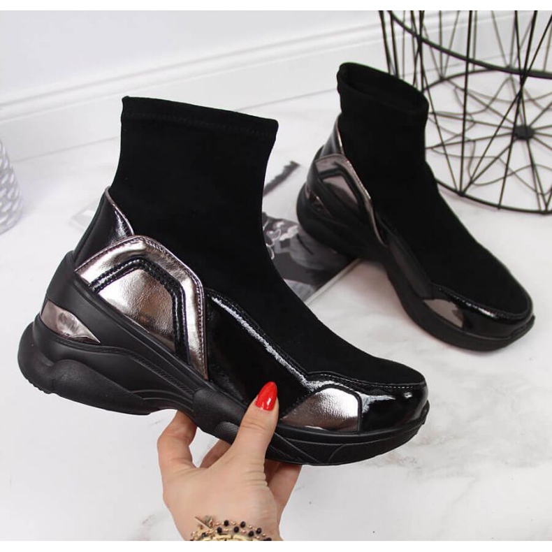 Black wedge shoes by T.Sokolski W SCA140 1 Black wedge shoes by T.Sokolski W SCA140 1
