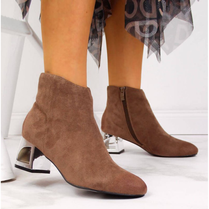 Boots with decorative heel T.Sokolski W SCA144B brown 2