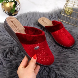Home slippers on the wedge Inblu W ARC8 red 1