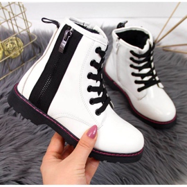 Insulated lacquered boots Jr EVE327B white 1