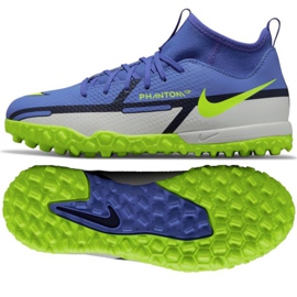Nike Phantom GT2 Academy Df Tf Jr DC0818 570 football shoes blue, white, multicolor blue 1