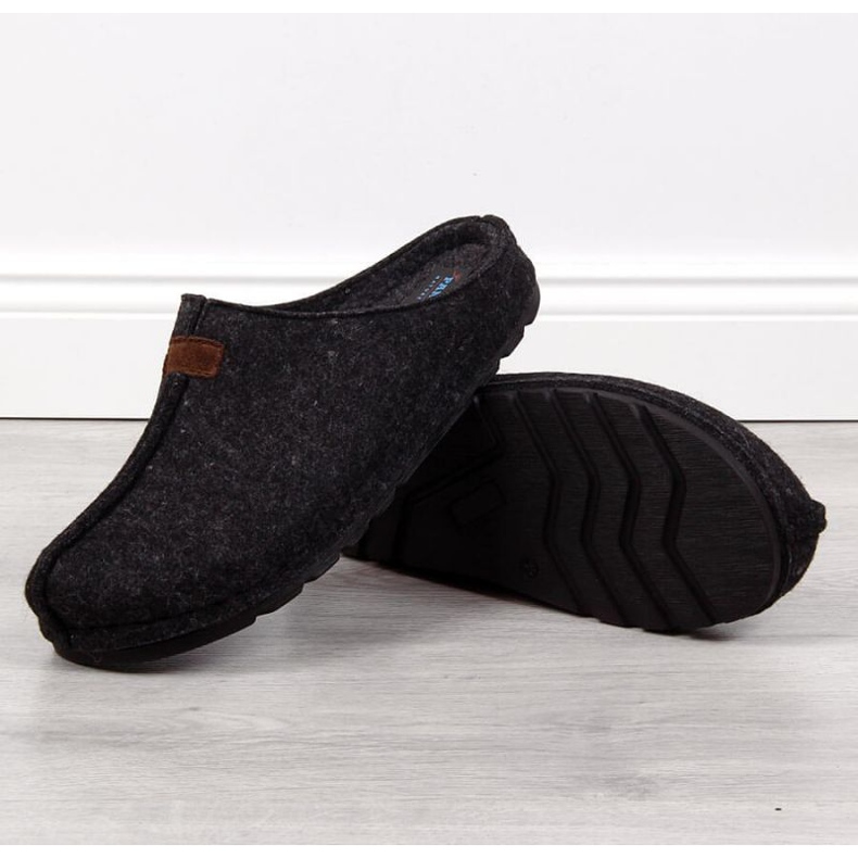 Felt slippers Panto Fino M INT1630 black grey 1