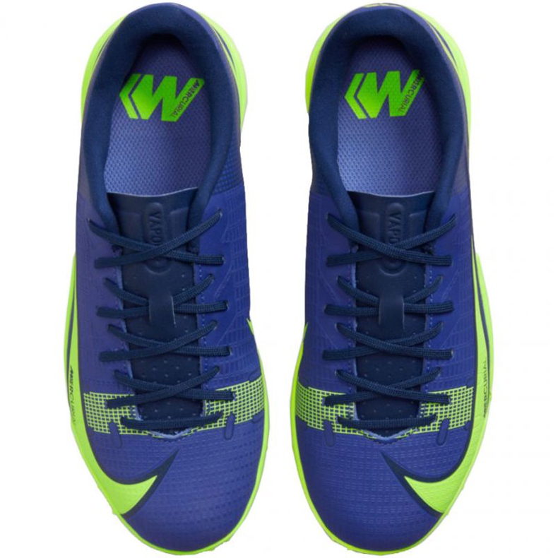 Nike Mercurial Vapor 14 Academy Tf Jr CV0822 474 soccer shoes blue, green blue 1