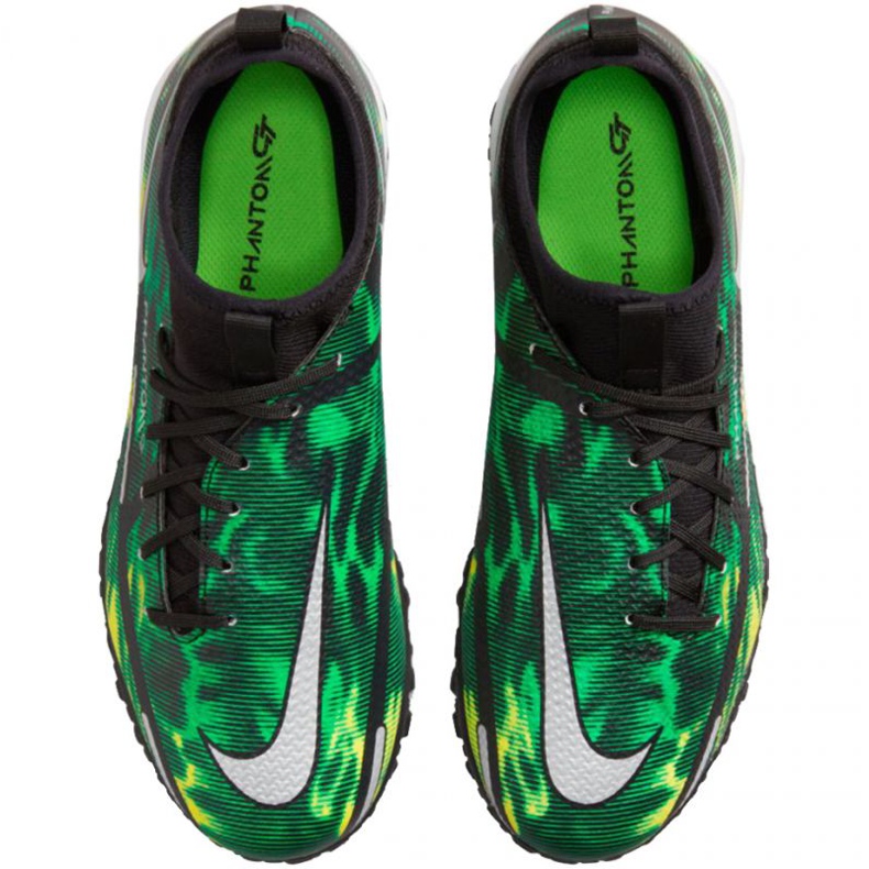 Nike Phantom GT2 Academy Df Tf Sw Jr DM0741 003 football shoes green, multicolor green 1