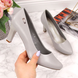 Pumps on the post Sergio Leone W SK39G gray grey 1