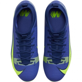 Nike Mercurial Superfly 8 Academy FG / MG Jr CV1127 474 soccer shoes royal, green blue 1
