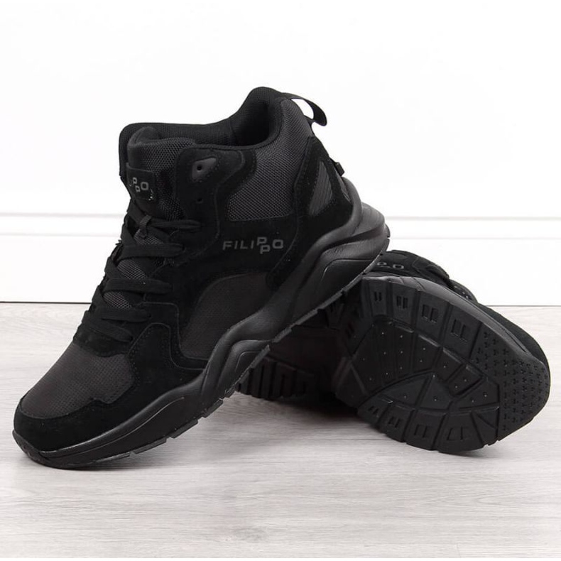 Black Filippo M PAW305 high sneakers 1