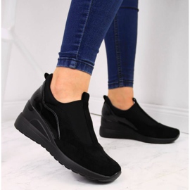 Wedge sneakers Vinceza W WM790A black 2