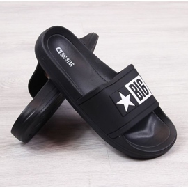 Black Big Star Jr DD374150 pool slippers 1