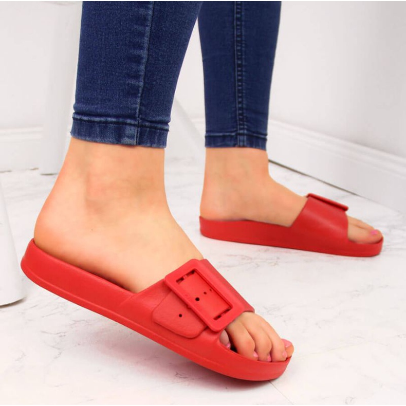 Beach slippers Big Star W FF274A385 red 2