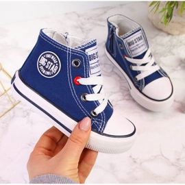 Sneakers with a zipper Big Star Jr HH374085 navy blue 1