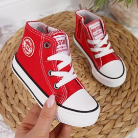 Sneakers with a zipper Big Star Jr HH374086 red 1