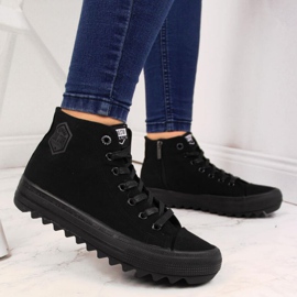 Textile sneakers Big Star W FF274244 black 2