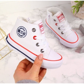 Sneakers with a zipper Big Star Jr HH374083 white 1