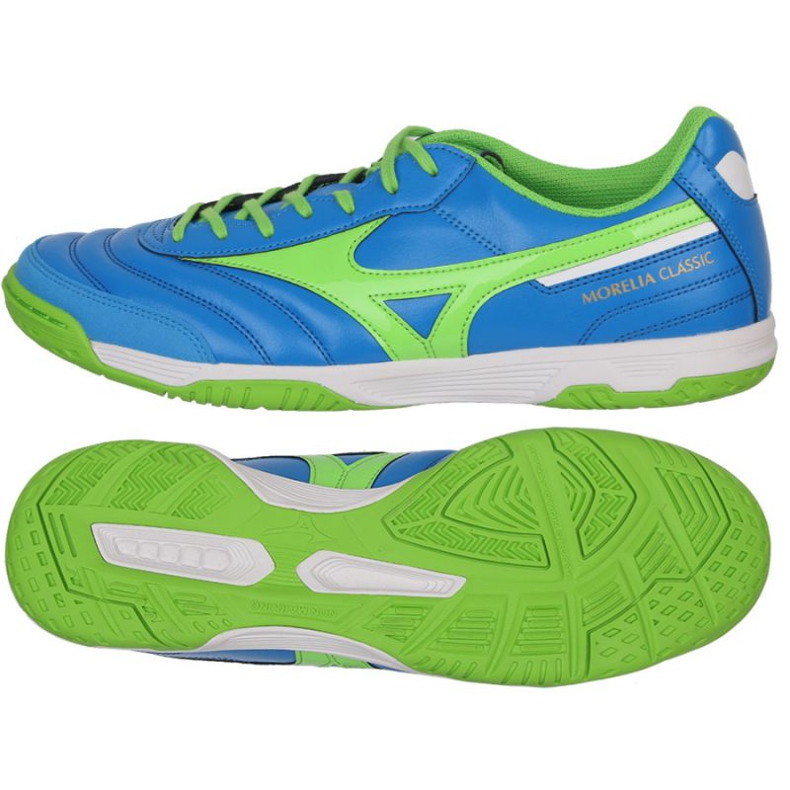 Mizuno Morelia Sala Classic M Q1GA210230 football boots white, blue, green blue 1 Mizuno Morelia Sala Classic M Q1GA210230 football boots white, blue, green blue 1