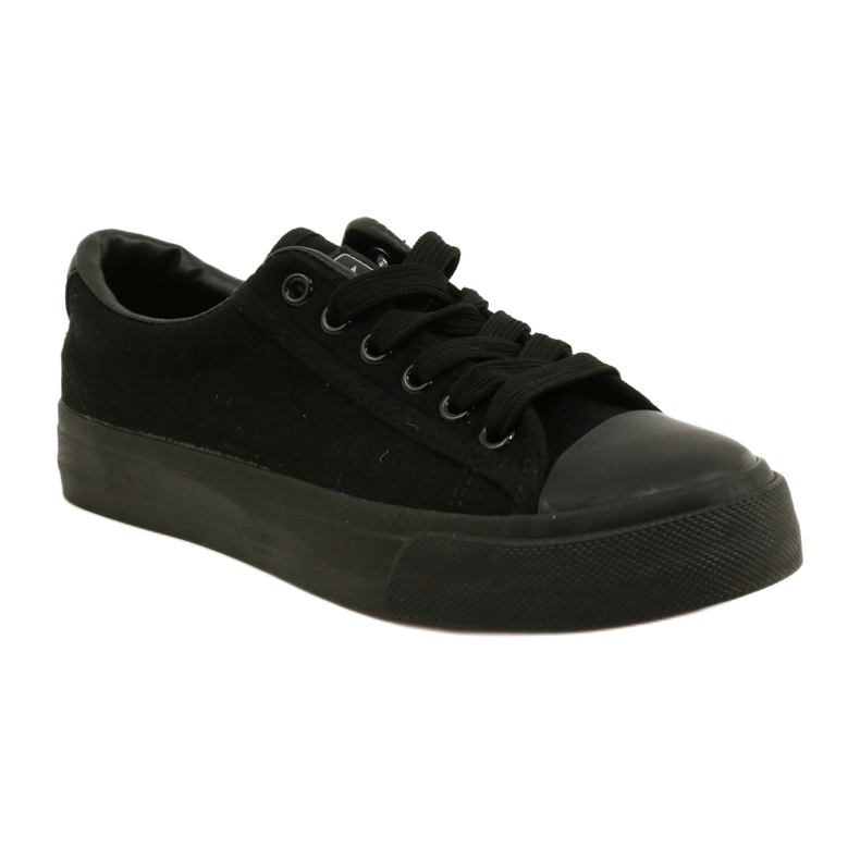 NEWS Women's classic black laced sneakers 22sp02-4505 1