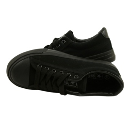 NEWS Women's classic black laced sneakers 22sp02-4505 4