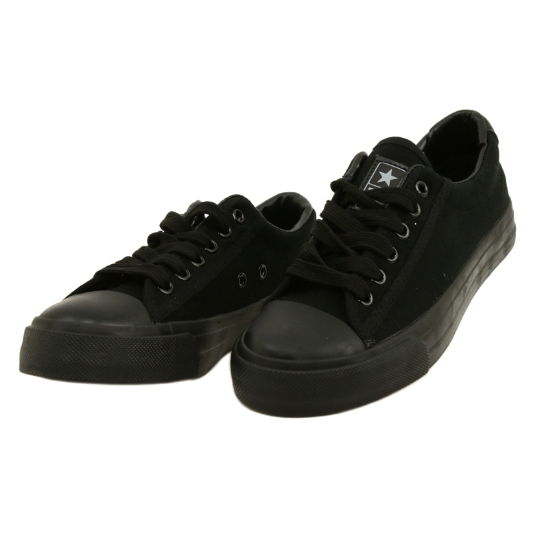 NEWS Women's classic black laced sneakers 22sp02-4505 2