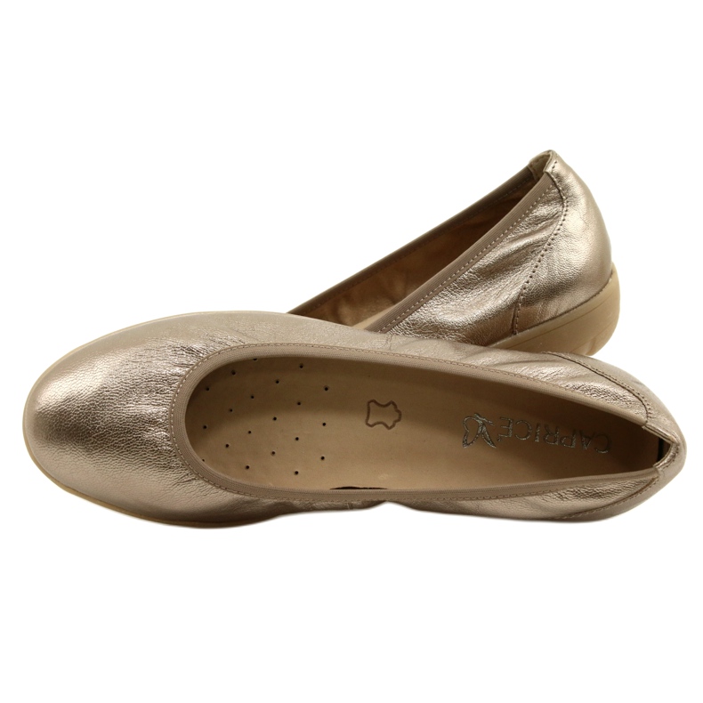Caprice Ballerina Taupe Metallic 9-22161-28 beige multicolored golden 9