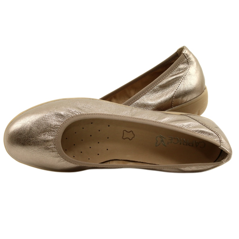 Caprice Ballerina Taupe Metallic 9-22161-28 beige multicolored golden 7
