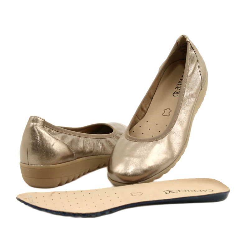 Caprice Ballerina Taupe Metallic 9-22161-28 beige multicolored golden 11