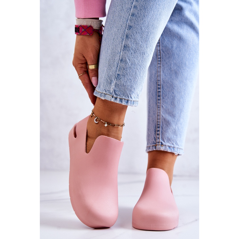 FS1 Fashionable Pink Meriko Rubber Clogs 1 FS1 Fashionable Pink Meriko Rubber Clogs 1