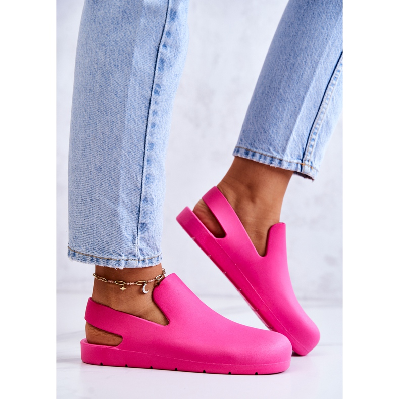 FS1 Fashionable Rubber Clogs Fuchsia Meriko pink 1