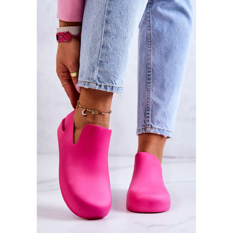 FS1 Fashionable Rubber Clogs Fuchsia Meriko pink 2