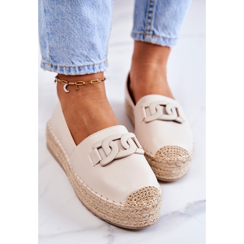 FB2 Classic Espadrilles On Beige Julianne Platform 1