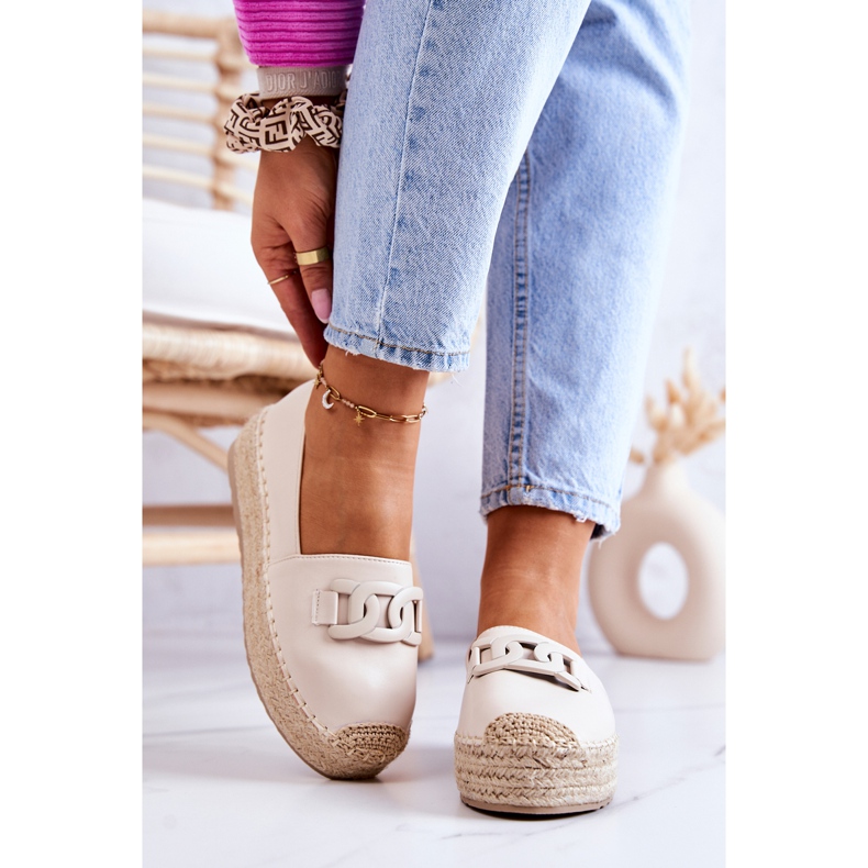 FB2 Classic Espadrilles On Beige Julianne Platform 2