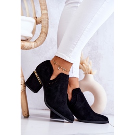 PS1 Suede Black Openwork Cowboy Boots Valerie 1