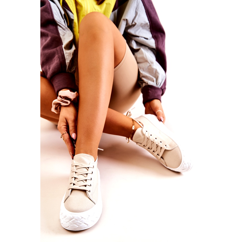 PS1 Sneakers On A Massive Platform Light Beige Suzane 3