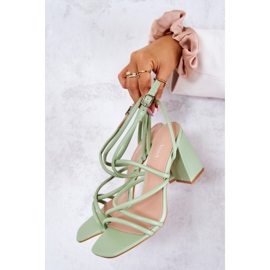 FJ1 Classic Green Lucetta Heeled Sandals 1