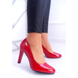 Women's pumps Patent Sergio Leone Campbell red 1