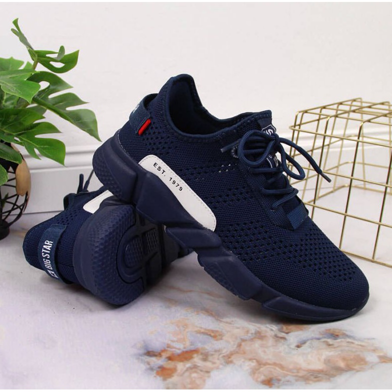 Textile sports shoes Big Star W JJ274274 navy blue 2