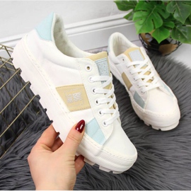 Textile sneakers on the Big Star W JJ274480 platform white 1