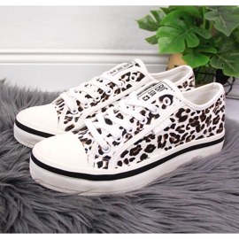 Leopard print Big Star W JJ274615 white sneakers brown 2 Leopard print Big Star W JJ274615 white sneakers brown 2