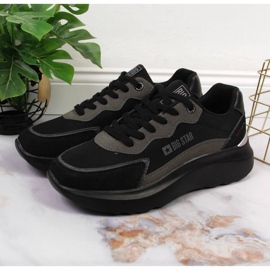 Black sports shoes platform Big Star W JJ274989 2