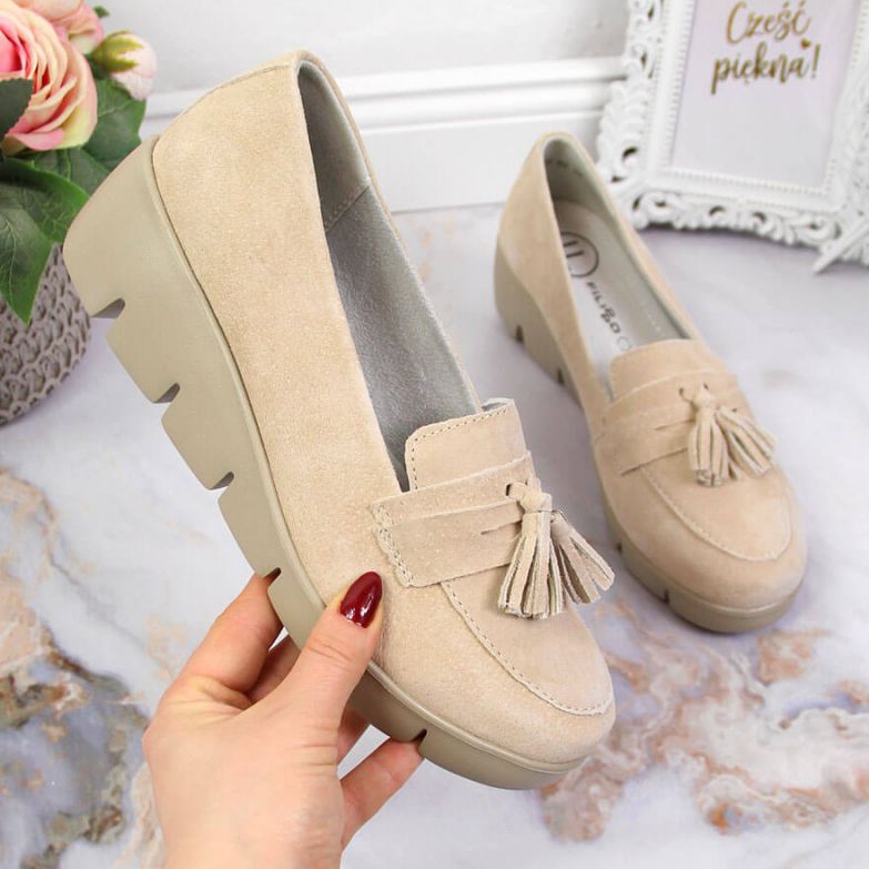 Leather shoes Filippo W PAW274B beige 1