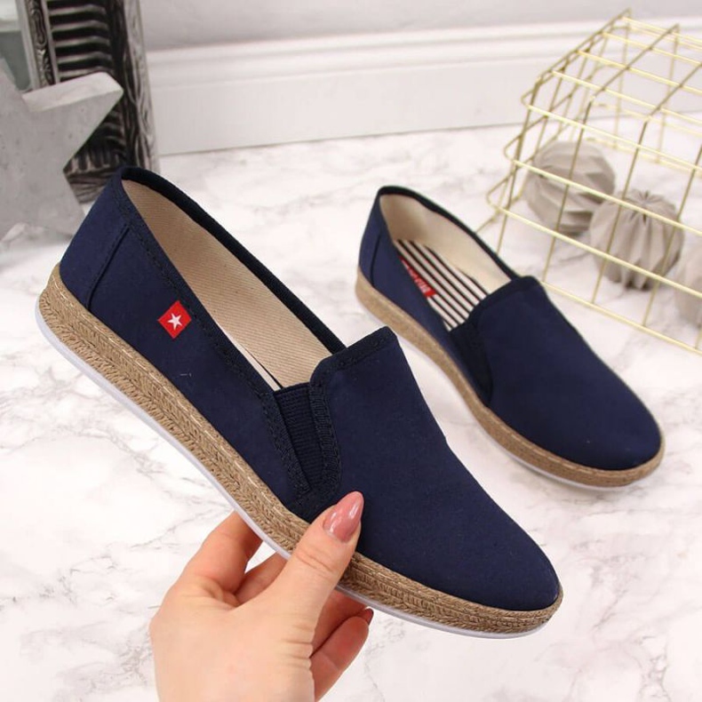 Espadrilles slip on Big Star W FF276036 navy blue 1