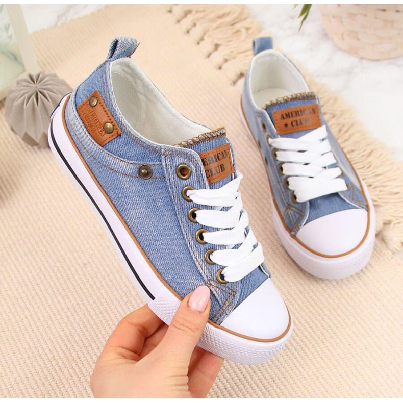 American Club Jr AM783A denim sneakers blue 1 American Club Jr AM783A denim sneakers blue 1
