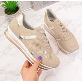 Sneakers on the platform Filippo W PAW214 beige 1