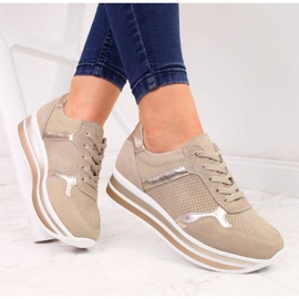 Sneakers on the platform Filippo W PAW214 beige 2