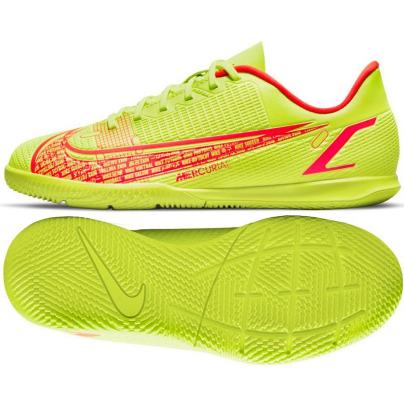 Nike Mercurial Vapor 14 Club Ic Jr CV0826 760 soccer shoes yellow green 1