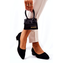 SEA Classic Women's Pumps Suede Black Rheya 1