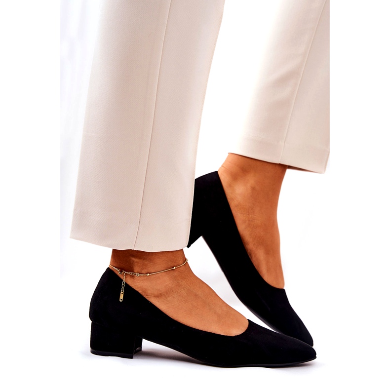 SEA Classic Women's Pumps Suede Black Rheya 3