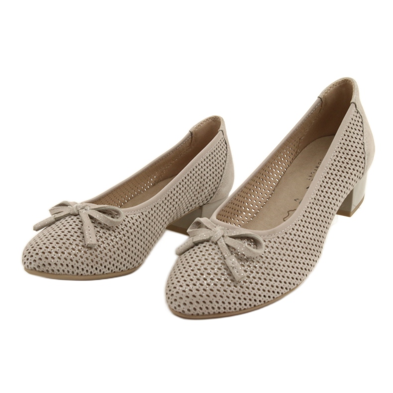 Women's pumps Caprice 22500-28 beige silver 4