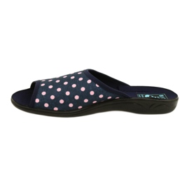 Adanex Sara women's polka dots 24961 navy blue slippers pink 2