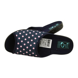 Adanex Sara women's polka dots 24961 navy blue slippers pink 5